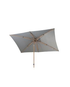 4SO Azzurro Parasol Woodlook frame Charcoal 200 x 300 cm